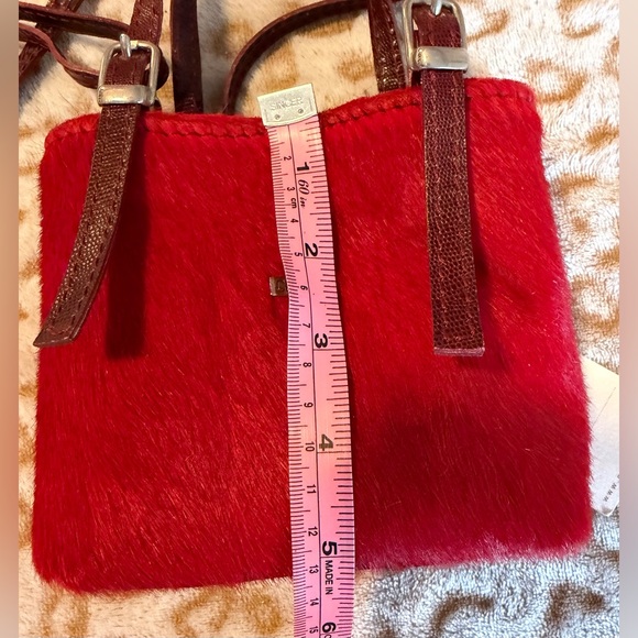 Cecconi Piero Burgundy and Red Mini Crossbody Bag 
Made in Italy. Women’s - Picture 6 of 11